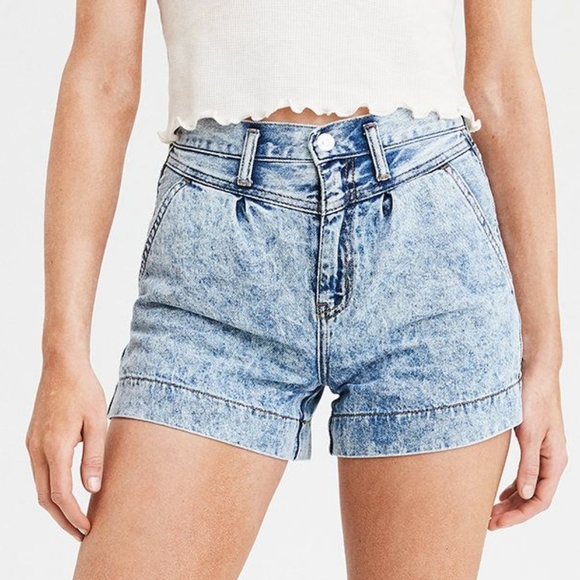 American Eagle Stone Washed Denim Mom 